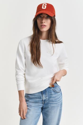 MIKINA GANT REG TONAL SHIELD C-NECK SWEAT EGGSHELL