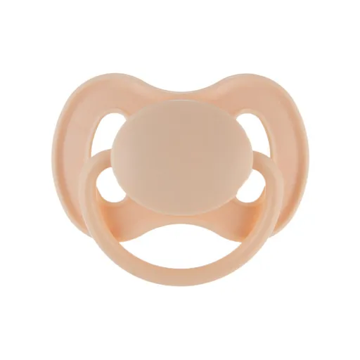 CANPOL BABIES Dudlík kaučukový s kulatou špičkou špičkou Nude 6-18m krémový