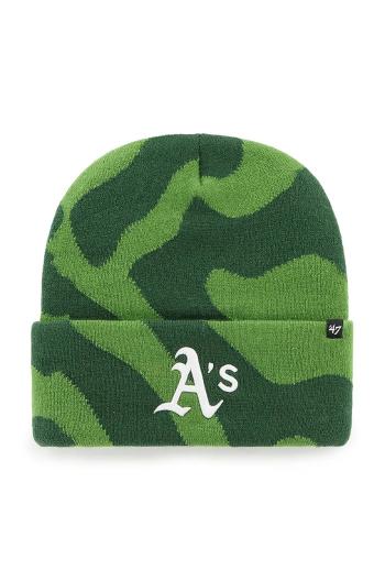 Čepice 47 brand MLB Oakland Athletics zelená barva, B-FRFMK18ACE-FF