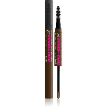 NYX Professional Makeup Zero To Brow Gel gel na obočí s aplikátorem odstín 06 Chocolate 2 ml