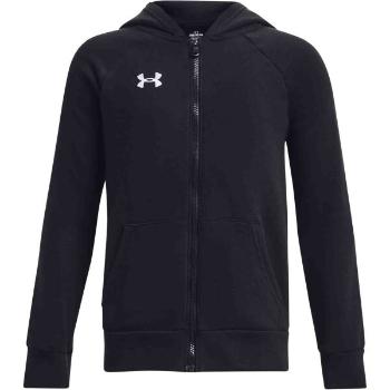 Under Armour RIVAL FLEECE FZ HOODIE Fiú pulóver, fekete, méret