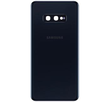 Samsung G970 Galaxy S10e akkufedél kameralencsével, prizma fekete