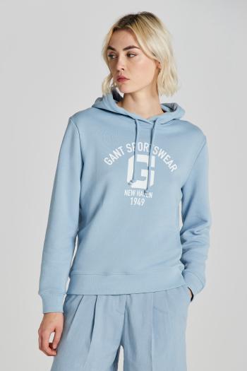 MIKINA GANT REG LOGO HOODIE DOVE BLUE