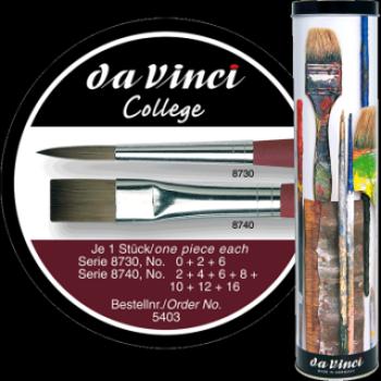 Sada štětců da Vinci 5403 College v plechové doze