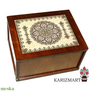 Teás Díszdoboz Tároló doboz tulipános motívummal #TD03-6