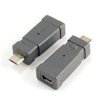 PremiumCord USB redukce  Mini 5 PIN/female  -  Micro USB/male (kur-25)