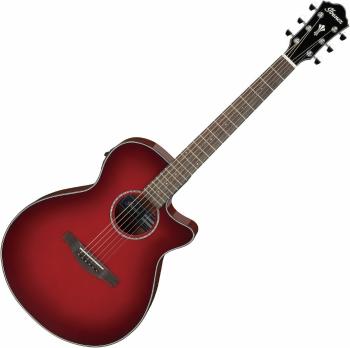 Ibanez AEG51-TRH Transparent Red Sunburst Elektroakustická kytara Jumbo