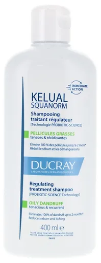 Ducray Šampon pro péči o mastné lupy Kelual Squanorm (Regulating Treatment Shampoo) 400 ml