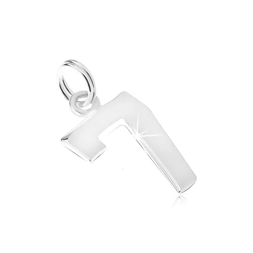 Přívěsek ze stříbra 925, lesklý, plochý, číslice "7"