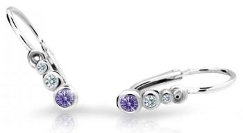Cutie Jewellery Dětské náušnice z bílého zlata C2255-10-X-2 fialová