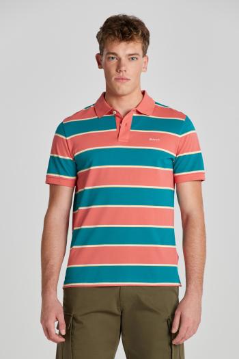 POLOKOŠILE GANT STRIPE PIQUE SS POLO OCEAN TURQUOSIE