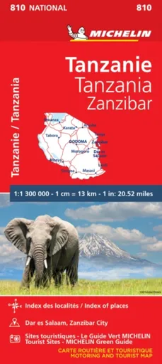 Tanzania & Zanzibar - Michelin National Map 810 - Michelin