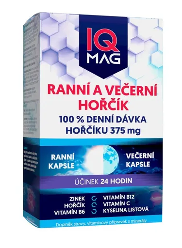 IQ Mag ranní a večerní 60 kapslí