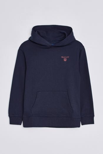 MIKINA GANT D2. CONTRAST SHIELD HOODIE EVENING BLUE