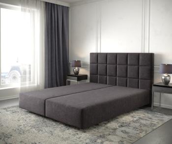 Boxspring postel Dream-Fine 160x200 cm mikrovlákno černá
