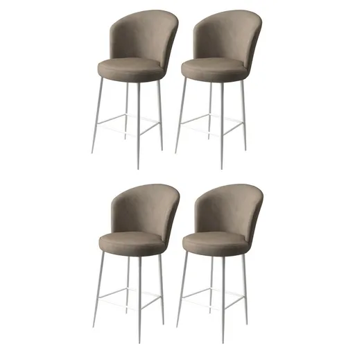 Sada barových židlí Fora Cappuccino and White, 4 ks, 4 ks