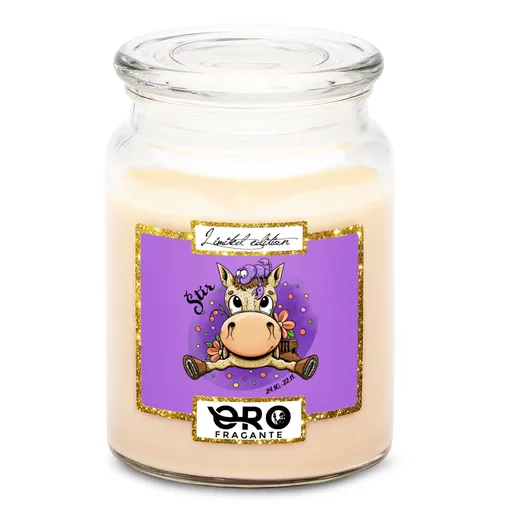 Svíčka Koňská znamení – štír (Vůně svíčky: Vanilka)