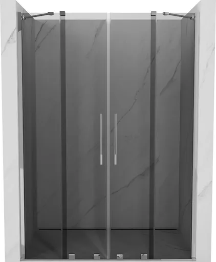 MEXEN/S Velar Duo posuvné sprchové dveře 140, grafit, chrom 871-140-000-42-01