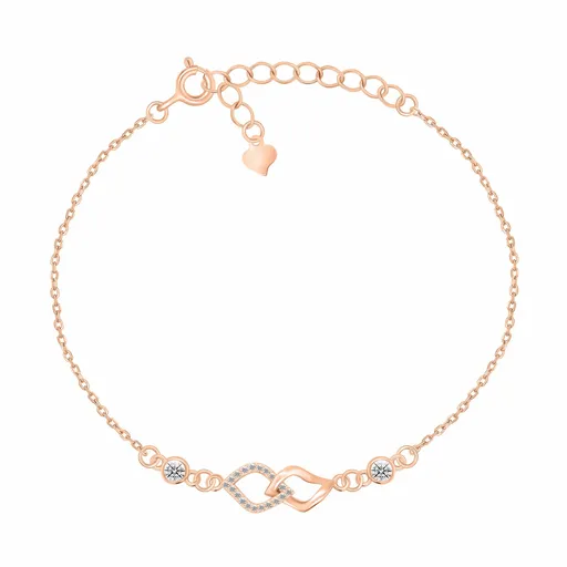 Brilio Silver Elegantní bronzový náramek se zirkony BRC157R