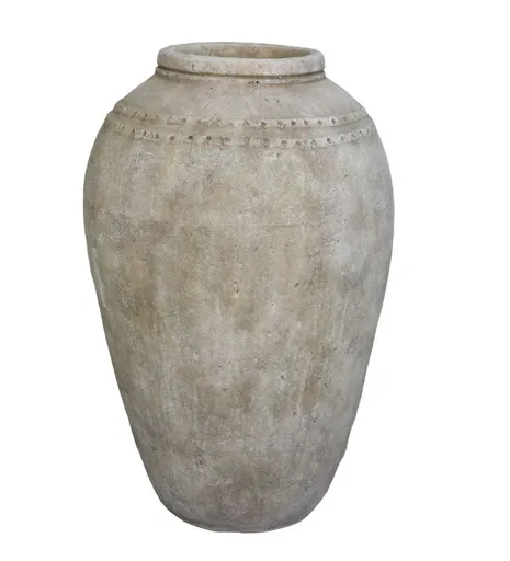 Béžová antik dekorační terakotová váza Lourdes - Ø 54*84 cm 65098500