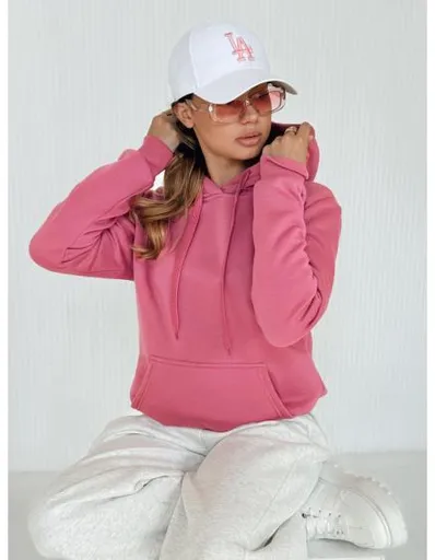 Dámská mikina BASIC s kapucí fuchsiová BY1394