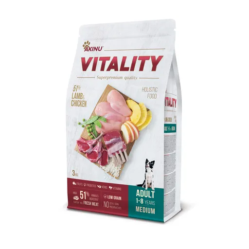 Akinu VITALITY jehněčí & kuřecí granule pro středně velké psy 3 kg