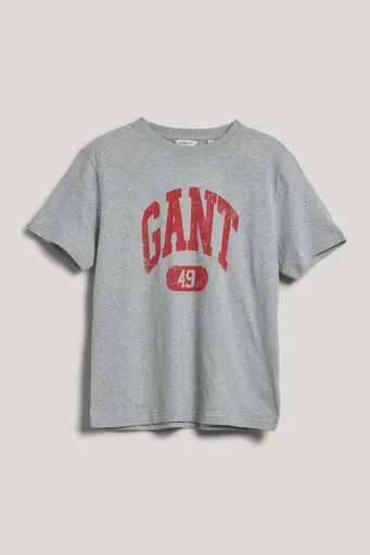 TRIČKO GANT 49 ARCH RELAXED T-SHIRT LIGHT GREY MELANGE