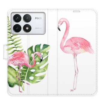 Flipové pouzdro iSaprio - Flamingos - Poco F6 Pro