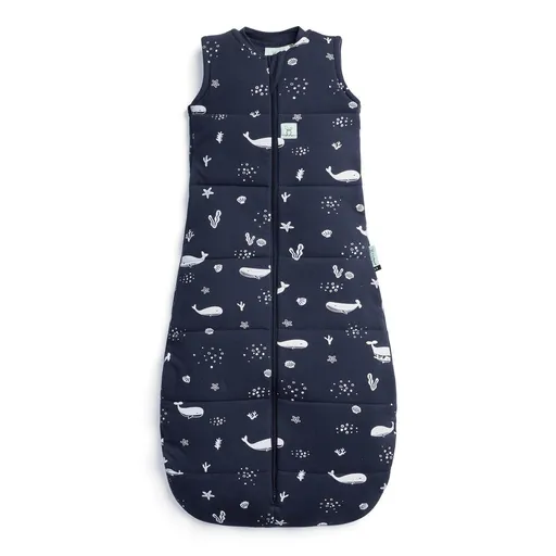 ergoPouch Vak na spaní organická bavlna Jersey Whale 3-12 m, 6-10 kg, 2,5 tog