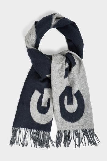 ŠÁLA GANT GRAPHIC JACQUARD WOVEN SCARF BLACK