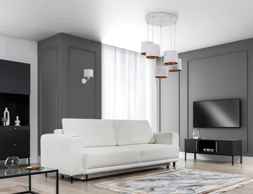 Vespillo 58x58x115cm závěsná 5 bílý/zlatý