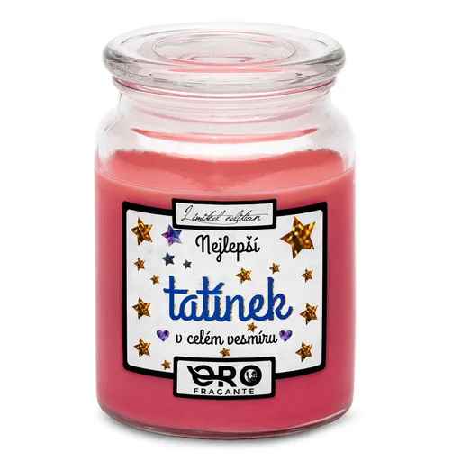 Svíčka Nejlepší tatínek ve vesmíru (Vůně svíčky: Višně v čokoládě)
