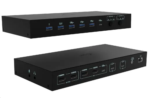 i-tec USB-C KVM Docking station for 3 Hosts, Dual Display, Power Delivery 1x 92W/2x 65W