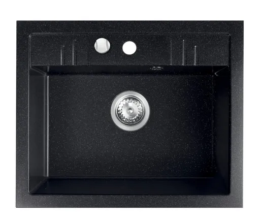 NOVASERVIS Granitový dřez, s přepadem z dřezu, grafit DRGM1/48/58HA