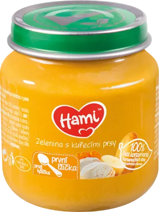 Hami První lžička Zelenina s kuřecími prsy 6m+ 125 g
