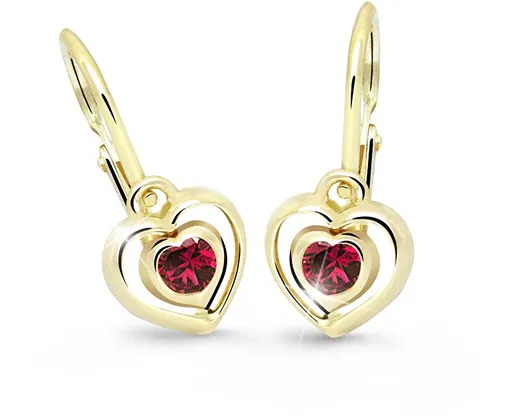 Cutie Jewellery Dětské srdíčkové náušnice C2752-10-X-1 červená