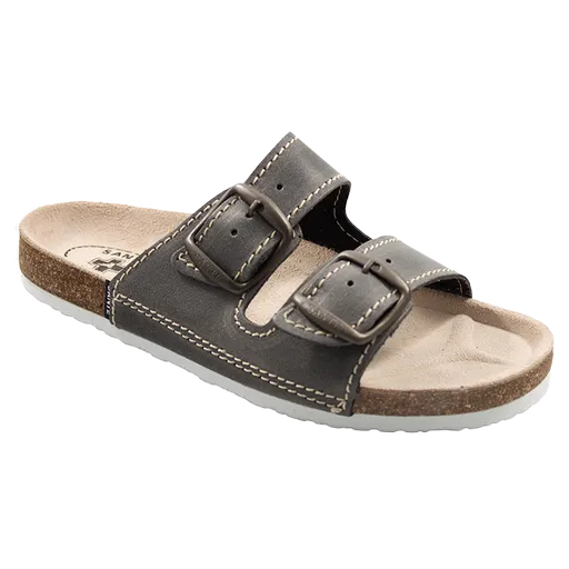 SANTÉ Dámské pantofle D/21N/90/BP ANTRACIT v.36