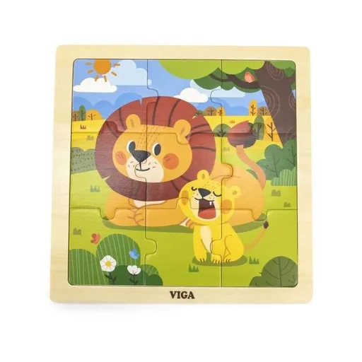 VIGA 9 KS LEV Dřevěné puzzle, mix, velikost