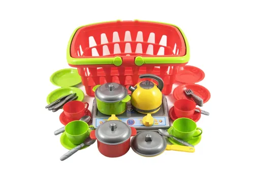 Nákupní košík + sada nádobí s vařičem