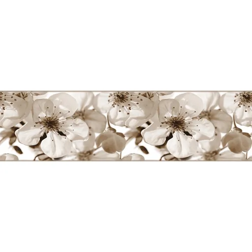 AG Art Samolepicí bordura Jabloňový květ, 500 x 14 cm