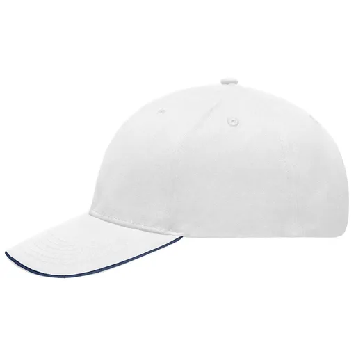 Myrtle Beach (Daiber) Reklamní kšiltovka Sandwich MB6541 - Bílá / tmavě modrá | uni