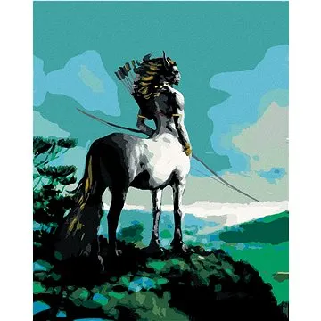 Zuty - Malování podle čísel - MALBA KENTAUR S LUKEM A ŠÍPY (HARRY POTTER), 40x50 cm, vypnuté plátno  (HRAmmb00075nad)