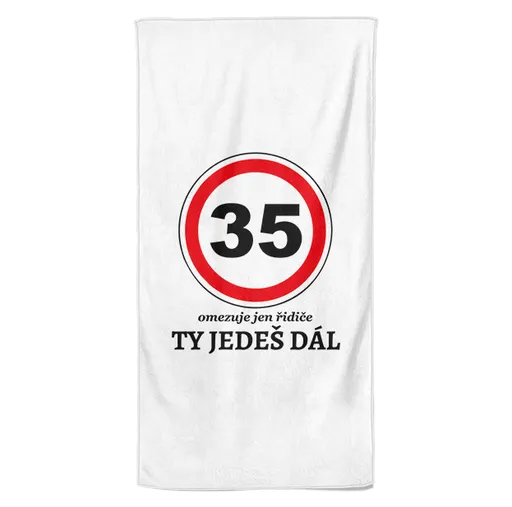 Osuška Ty jedeš dál (věk: 35, Velikost osušky: 70x140cm)