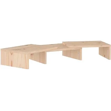 Shumee Stojan na monitor, 60  ×  24  ×  10,5 cm, masivní borové dřevo (813934)