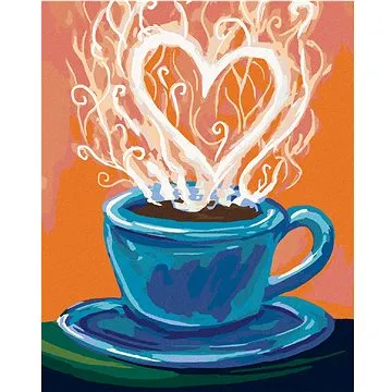 Diamondi - Diamantové malování - LÁSKYPLNÝ NÁPOJ, 40x50 cm, Vypnuté plátno na rám (603390B)