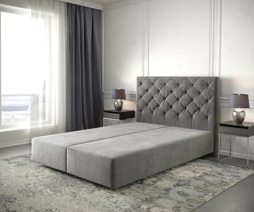 Boxspring postel Dream-Great 160x200 cm mikrovlákno taupe
