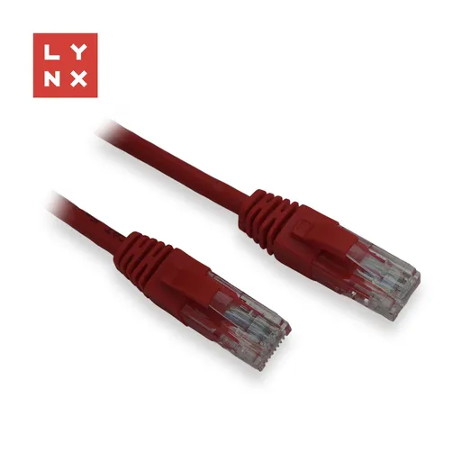 LYNX UTP patch kabel Cat5e, PVC, CCA, 1m, červený (balení obsahuje 10ks)