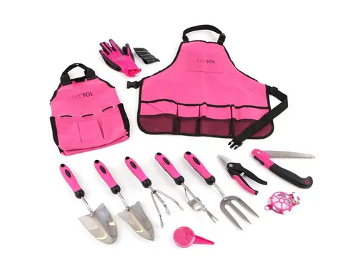 Sada zahradního nářadí SIXTOL GARDEN PINK 12 12ks