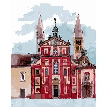Zuty - Malování podle čísel - BAZILIKA SVATÉHO JIŘÍ PRAHA, 80x100 cm, vypnuté plátno na rám (HRAmmb10833nad)