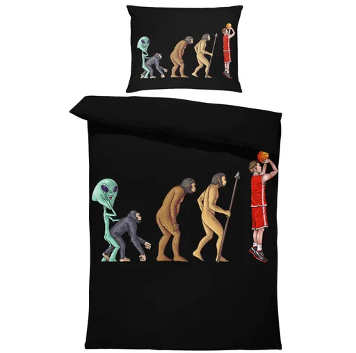 Povlečení Evoluce basketbalu (Rozměr : 1x140/200 + 1x90/70)